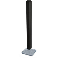Azar Displays – Tour d’affichage standard à panneaux perforés emboîtables sur 4 côtés, 48 x 4 x 4 po, noir (700225-BLK)-Pivote sur une base lestée
