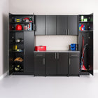 Prepac - Placard de rangement Elite de 32 po, noir (BES-3264)-Les portes sont munies de charnières de style européen de qualité supérieure réglables de 6 façons