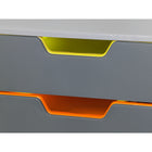 Durable - Boîte de rangement de bureau à 5 tiroirs VARICOLOR - Gris-11 po x 11,5 po x 14 po