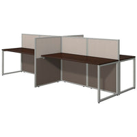 Bush Business Furniture – Bureau droit ouvert de 60 po larg. pour 4 personnes Easy Office, fini cerisier moka (EOD660MR-03K)-Stratifié thermofusionné sur du bois d’ingénierie