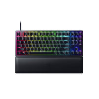 Razer - Huntsman V2 Clavier de jeu optique sans touches - Clicky Optical Switch - Noir - US-Le clavier filaire de 1,8 m dote d'une interface USB-C garantit des temps de reponse eleves et de faibles latences.