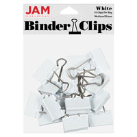 JAM Paper – Pinces relieuses, taille moyenne, 1,25 po/32 mm, blanc, 2 paq./15-Pince relieuse 32 mm