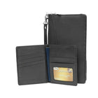Ashlin® – Portefeuille de voyage La Padula avec couvre-passeport amovible, 2 pièces, cuir, noir-Compagnon de voyage idéal, avec superbe porte-billets 