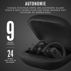 Beats - Écouteurs Bluetooth sans fil Powerbeats Pro avec puce Apple H1, noir-Son puissant et équilibré avec portée dynamique et isolation acoustique