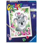 Ravensburger - CreArt Kit de peinture par numéros Koala Cuties-Des contours colorés faciles à voir distinguent chaque section, aidant les enfants à obtenir d'excellents résultats