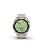 Garmin - Epix Pro Sapphire Edition - 42mm Or doux avec bande sable clair-NOUVELLES superpositions de cartes météorologiques : pour aider à améliorer la connaissance de la situation, les superpositions de cartes météorologiques fournissent des informations de prévision en temps réel, notamment la couverture nuageuse, la vitesse et la direction du vent, la température et les précipitations