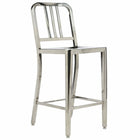 Nicer Furniture - tabouret de bar de style marine moderne - acier inoxydable-Siège incurvé, conçu pour accueillir de longues heures d'utilisation sans effort physique.