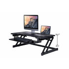 Rocelco - Plateforme surélevée de luxe pour bureau assis/debout, extra-large à hauteur réglable, 37 po, noir-Garantie limitée d'un an du fabricant