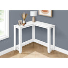 Monarch Specialties - 3656 Table D'Appoint Console De Coin 36 po L - Blanc-Cet article n'a pas d'etageres