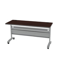 Table de formation Heartwood HDL 60 po x 24 po - mahogany-Base métallique argentase / Dessus mahogany