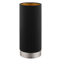 Eglo - Maserlo lampe de table avec interrupteur tactile - 10" - nickel mat-Lampe de table