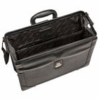 Mancini - Porte-documents plaideur luxueux pour portable 17.3po Milan - 18" x 6.5" x 12.25" - Noir-Convient au portables jusqu’à 17.3 pouces