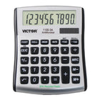 Victor - Calculatrice de bureau à 10 chiffres - Argent/Noir-Grand écran LCD incliné à 10 chiffres