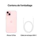 Apple - iPhone 15 Plus 6,7 po ecran Liquid Retina, 256 Go, Rose, Bell et Virgin Plus-Garantie limitée d'un an du fabricant