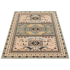 eCarpetGallery Tapis Qashqai Sarcelle 5'3" x 7'3"-Tissé A La Machine