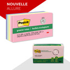 Post-it - Feuillets plus écologiques, collection Doux soupçons, 3 po x 5 po, 100 feuillets/bloc, paquet de 5-Les Feuillets plus écologiques Post-it sont recyclables