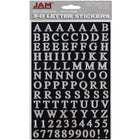 JAM Paper - Feuillets de lettres de l’alphabet, autocollants, argentés, 10/paquet (132811517g)-Taille : 0,75 po