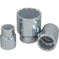Gray Tools – Prise de 1 9/16 x 3/4 (po) à 12 pans, longueur standard, douille au fini chromé-Taille : 1 13/16 po