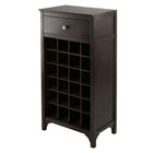 Winsome – Armoire à vin modulaire Ancona avec tiroir, peut contenir 24 bouteilles, expresso-Ajoutez cette armoire à vin modulaire compacte Ancona à votre maison. Créez une apparence unique avec une seule unité ou une combinaison des trois styles offerts.  Cette unité est dotée d’un tiroir pour vos accessoires et peut contenir jusqu’à 24 bouteilles.  Dimensions lorsqu’assemblée : 37,52 haut. x 19,009 larg. x 12,60 prof. (po). Dimensions intérieures du tiroir : 4,65 haut. x 15,47 larg. x 9,25 prof. (po). Dime