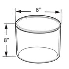 Azar Displays – Support cylindrique transparent, 8 x 8 po (556808)-8 haut. x 8 larg. x 1/8 épais. (po)