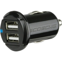 Scosche - Chargeur d'auto USB et Micro USB Lightning de 12 W pour iPhone/iPad/iPod d'Apple, noir-Le plus petit, mais le plus puissant câble de recharge pour voiture pour appareils USB