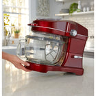 Kenmore Elite - Ovation batteur sur socle de avec couvercle pour verser - 5 qt - bourgogne-Le moyeu d’alimentation intégré est compatible avec les accessoires KitchenAid en option tels que le spiraliseur de légumes, le hachoir à viande et la machine à pâtes