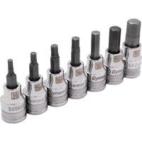 Dynamic Tools – Ensemble de 7 douilles SAE hexagonales, longueur standard, à prise de 3/8 po, 1/8 po à  3/8 po-Contient (po) : 1/8, 5/32, 3/16, 7/32, 1/4, 5/16, 3/8