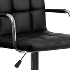 Flash Furniture – Tabouret de bar ajustable en vinyle matelassé noir avec pied et accoudoirs chromés (CH102029BK)-Mousse ignifuge CA117