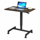 FitDesk - Bureau debout mobile réglable - Brun-Bureau mobile réglable assis-debout