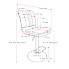 CorLiving - Tabouret de bar touffeté réglable tapissé gris Palmer - lot de 2-Capacité de poids maximum : 264lbs