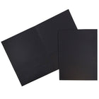 JAM PaperMD – Chemise fini lin à deux pochettes, noir, paquet de 12-Taille : 9 x 12 po