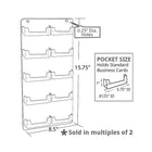 Azar Displays – Présentoir mural à 10 pochettes pour cartes professionnelles, acrylique, 15,75 x 8,5 po, 2/paquet (252222)-Acrylique transparent pour un visionnement facile