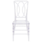 Chaise empilable Flash Elegance couleur cristaux de glace avec dossier design du créateur-Ensemble de 2 chaises Chiavari