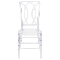 Chaise empilable Flash Elegance couleur cristaux de glace avec dossier design du créateur-Ensemble de 2 chaises Chiavari