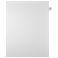 Markmaker - Intercalaires imprimes Legal, Blanc, 1/15th coupe, format lettre, sans trous, 25 tabs/PQT, 5 PQT/Boite, Numero 182-Intercalaires imprimes Legal