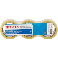 Staples Ruban d'expédition robuste - paquet de 3-Excellente tenue pour l'emballage et l'expédition intensifs