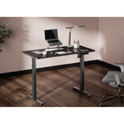 Ezywork - Bureau debout électrique à pièce entière - Cadre noir / Dessus noir-Couleur : Cadre noir / Dessus noir