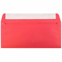 JAM Paper #10 Enveloppes Peel and Seal recyclées - 4 1/8" x 9 1/2" - Rouge - Paquet de 50-Couleur : Enveloppe rouge