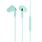 Basic Tech - Écouteurs intra-auriculaires avec fil avec contrôle du volume et microphone intégré, Menthe-Écouteurs intra-auriculaires