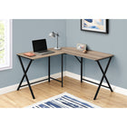 Monarch Specialties - 7197 Bureau - 55 po L/Dessus Taupe Fonce De Coin/Metal Noir-Dessus en taupe foncé avec suffisamment d'espace pour étaler vos documents, placer votre ordinateur portable, une lampe et des accessoires de bureau