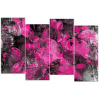 Designart – Art imprimé sur toile, pétales roses, 4 panneaux (PT3406-4-271)-Impression