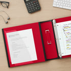 Staples - Reliure Better Binder, 2 po, rouge-Les anneaux en D se ferment solidement, permettant aux pages de se tourner facilement