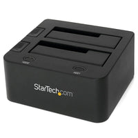 Startech Station dâââ€š¬ââ€ž¢accueil USB 3.0 pour double disque dur SATA de 2,5 ou 3,5 po, Uasp, SSD/DD, 6Gb/s-Économisez du temps, avec des transferts de fichiers jusqu’à 70 % plus rapides que par le USB 3.0 standard lorsque jumelé avec un UASP-hôte pris en charge