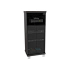 Sonax™ - Support Holland Glass pour composants, noir Ravenwood-Ce design vertical qui gagne de l'espace est l'endroit idéal pour ranger toutes les pièces constitutives de vos électroniques derrières les portes en verre trempé de sécurité.   