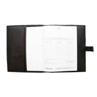 Ashlin® Agenda rechargeable de format moyen Hough, noir-Fermeture à languette et à bouton pour utilisation et rangement faciles