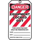 Étiquettes de verrouillage de sécurité, Danger; Equipment locked out, SAU802, 25/paquet-Langue : anglais