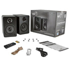 Kanto – Haut-parleurs étagères amplifiés YU6 avec Bluetooth et pré-ampli phono, noir mat-Les haut-parleurs Kevlar de 5,25 po et les haut-parleurs d'aigus à dôme en soie de 1 po offrent des aigus cristallins et des médiums équilibrés à merveille