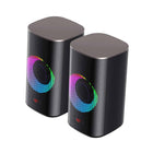 Havit - Haut-parleurs de barre de son pour ordinateur HP 3D Surround - Alimentés par USB, éclairage RVB, entrée audio stéréo 3,5 mm-165 x 86 x 86 mm