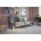 Cadre de futon Aiden - Argenté-Dimensions : 76,5 x 30 x 29 po H.