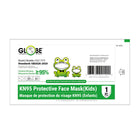Globe Commercial - Masque de protection KN95 pour enfants - Blanc - Paquet de 20-Embout nasal et boucles d'oreilles confortables et ajustés